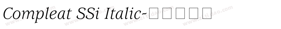 Compleat SSi Italic字体转换